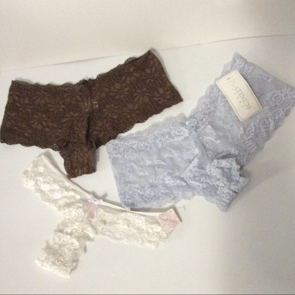 NWT 3 all lace lingerie underwear